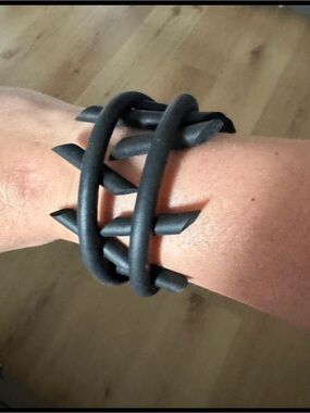 Black Interlaced Spike Bracelet - Unbranded Men’s Accessory